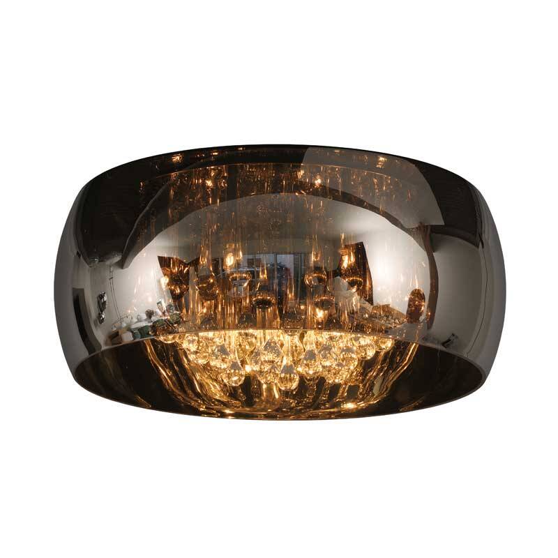 Image of Lucide Pearl 6 Light Glass Flush Ceiling Light