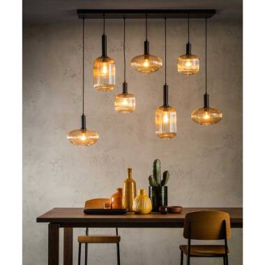 Image of Lucide Maloto 7 Light Bar Ceiling Pendant