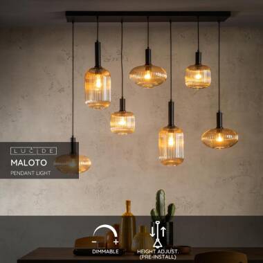 Image of Lucide Maloto 7 Light Bar Ceiling Pendant