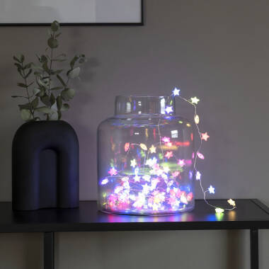 Image of Konstsmide 4.45M Multi Colour LED Star Micro Wire Fairy Lights
