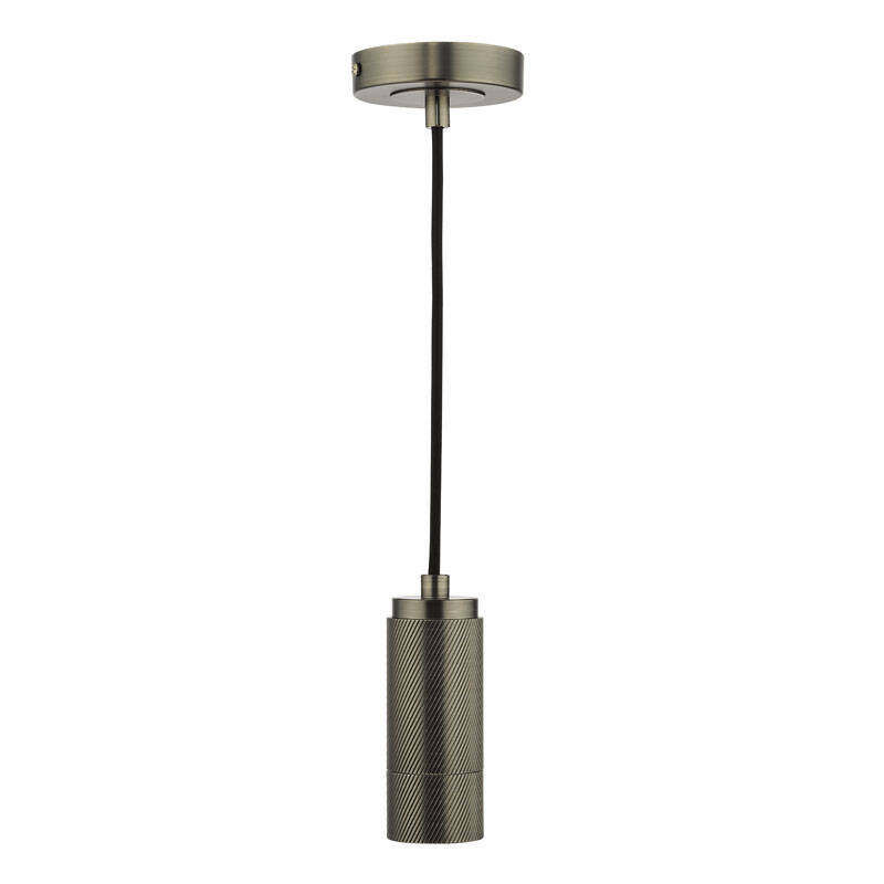 Image of Dar Knurled Ceiling Pendant Lamp Holder