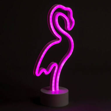 Image of Glow Flamingo Battery Operated LED LED Neon Table Light
