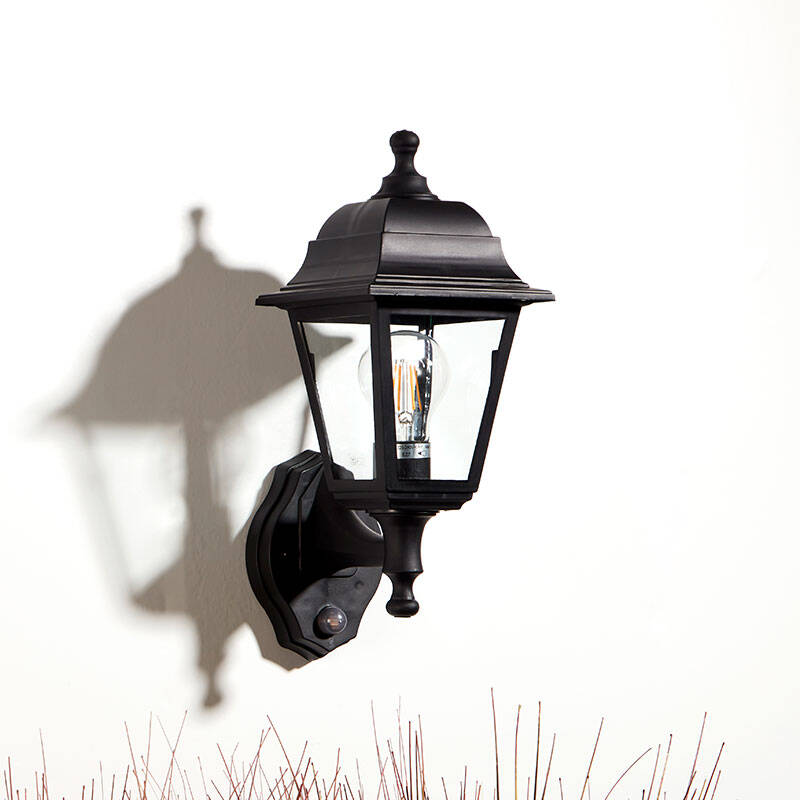 Image of Edit Coastal Sennen Outdoor Lantern Wall Light with PIR Sensor