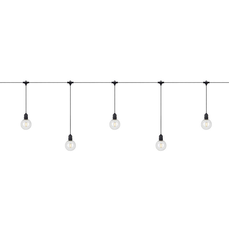 Image of Garden 24 Deco Connectable Hanging LED Golf Ball Festoon Lights 10 Lights Starter Set
