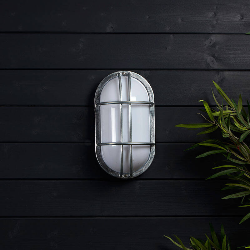 Image of Edit Coastal Fjord Oval Outdoor Flush Wall Light