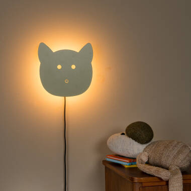 Image of Lucide Charlie LED Touch Flush Wall Light With Plug