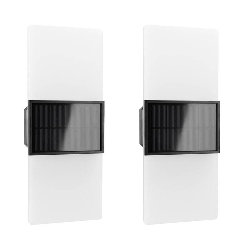 Image of Suri 365 Gemini Solar LED Outdoor Flush Lights - Set of 2
