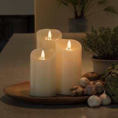 Image of Konstsmide Battery Operated LED Wax Flicker Candle