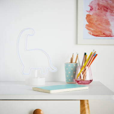 Image of Glow Dinosaur Battery Operated LED Neon Table Light