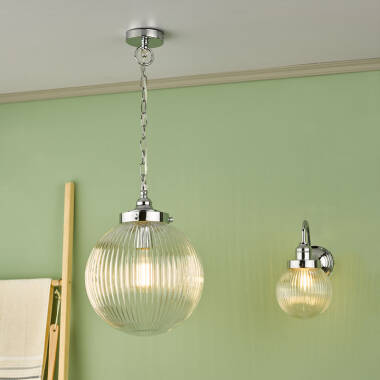 Image of Dar Tamara Glass Ceiling Pendant Light