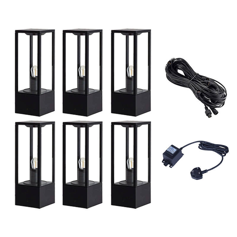 Image of EasyFit 12V Garden Lights Aspen LED Pedestal Light Kit 6 Lights