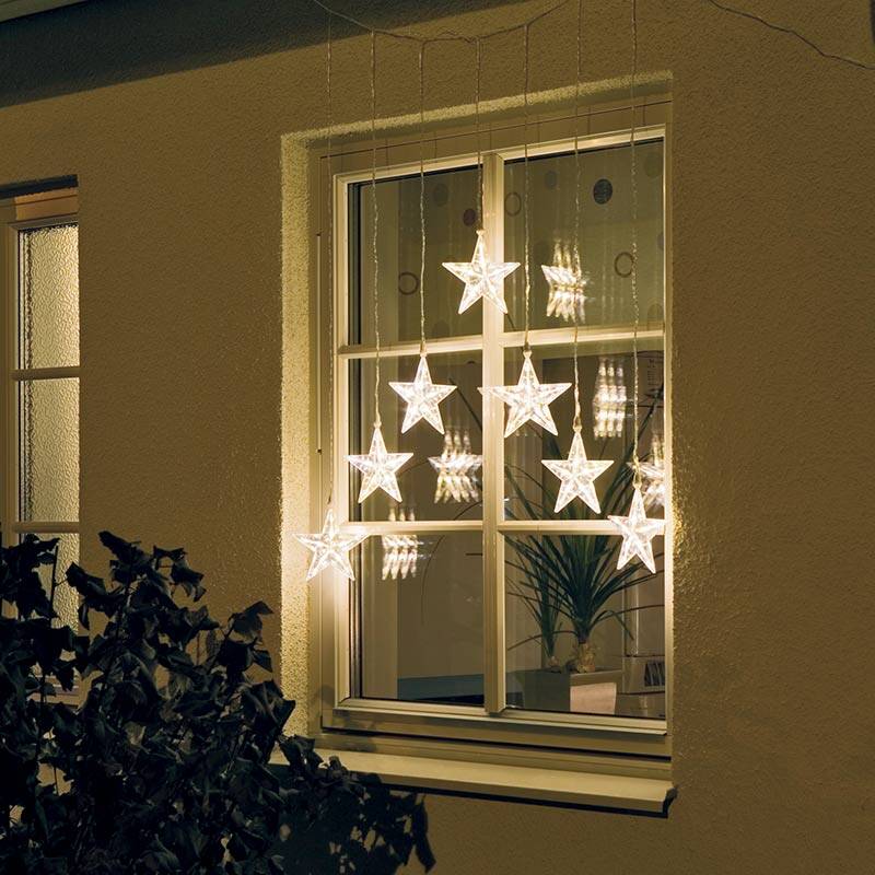 Image of Konstsmide Christmas 1.18M LED Star Curtain Lights