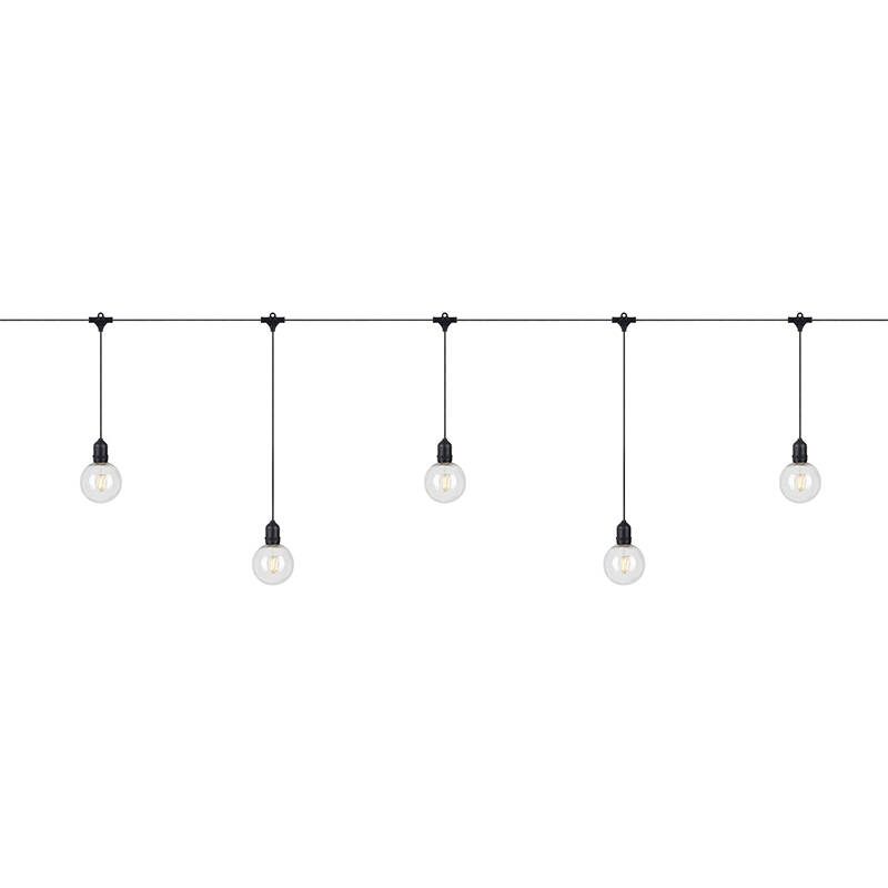 Image of Garden 24 Deco Connectable Hanging LED Golf Ball Festoon Lights 10 Lights Extension