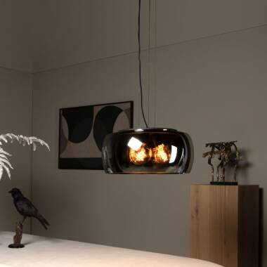 Image of Lucide Olivia Glass Ceiling Pendant Light