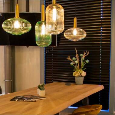 Image of Lucide Maloto 30 Glass Ceiling Pendant Light