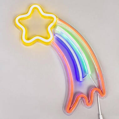 Image of Glow Shooting Star LED Neon Wall Light