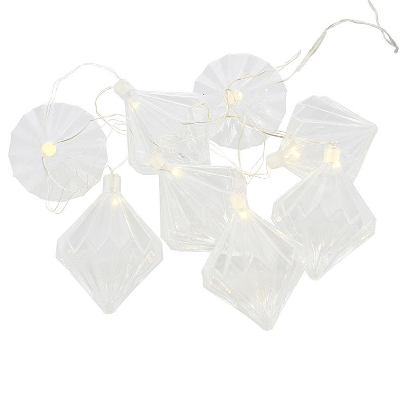 Image of Sirius Nellie Glass Battery Operated LED String Lights - 8 Lights