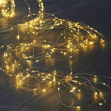 Image of Sirius 1.5M Knirke Horsetail LED Gold Micro Wire Fairy Lights - 200 Lights