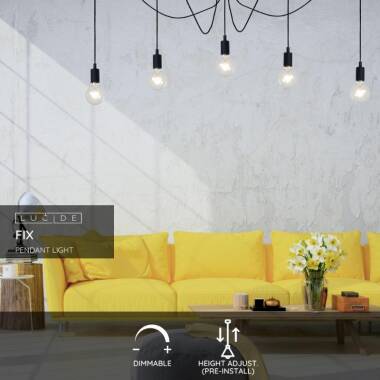 Image of Lucide Fix Multiple 5 Arm Ceiling Pendant Light