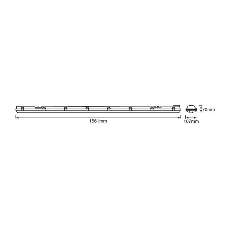 Image of Ledvance SubMARINE 2 x 20W Cool White LED Weatherproof Batten