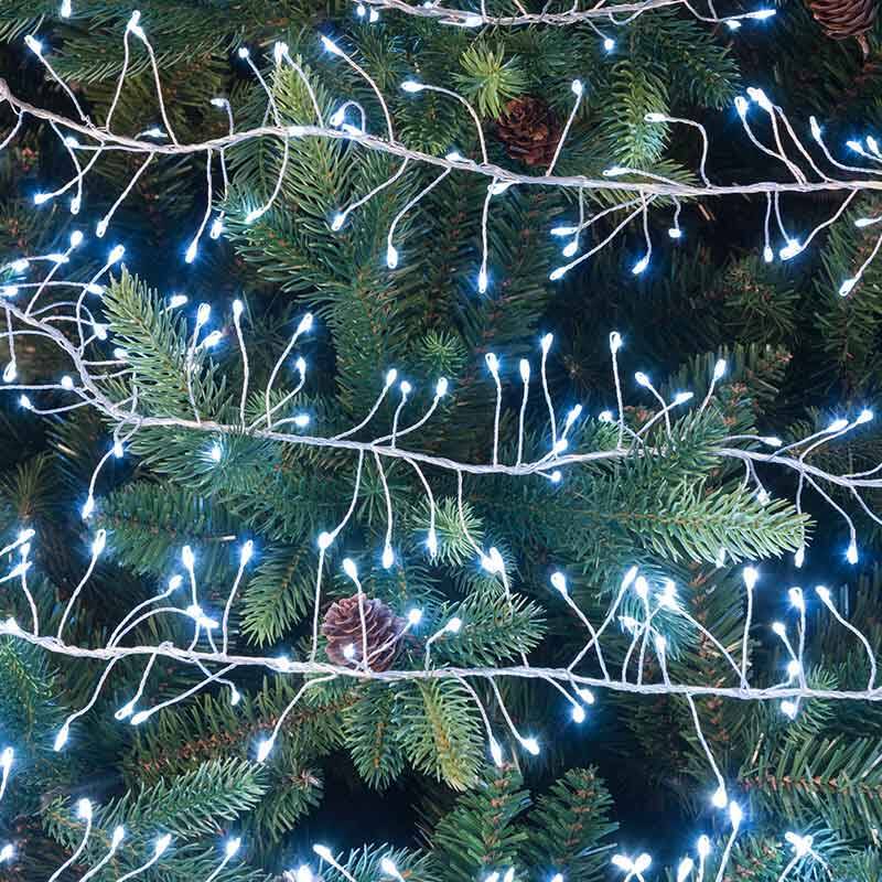 Image of Festive Dewdrop 3M White LED Cluster Micro Wire Fairy Lights