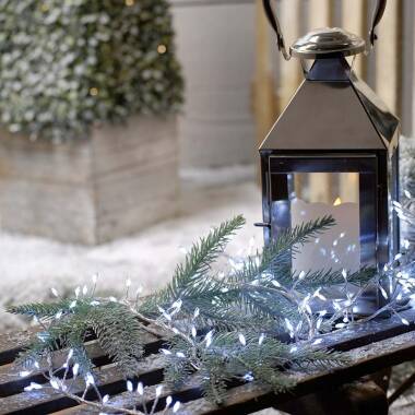 Image of Festive Dewdrop 3M White LED Cluster Micro Wire Fairy Lights