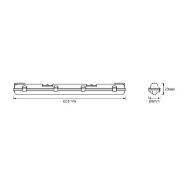 Image of Ledvance SubMARINE 8W Cool White LED Weatherproof Batten