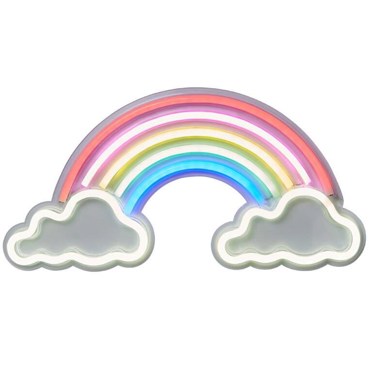 Image of Glow Rainbow and Cloud LED Neon Wall Light