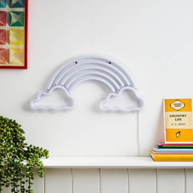 Image of Glow Rainbow and Cloud LED Neon Wall Light