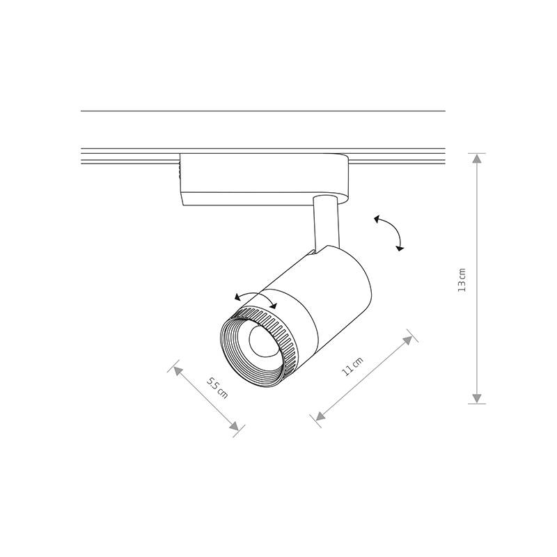 Image of Edit Zoom 9W Cool White LED 1 Circuit Track Light