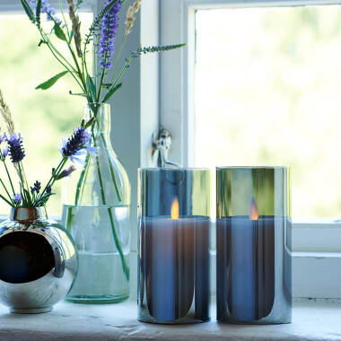 Image of Sirius Ivy Glass Battery Operated LED Candle