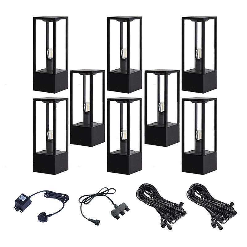 Image of EasyFit 12V Garden Lights Aspen LED Pedestal Light Kit 8 Lights