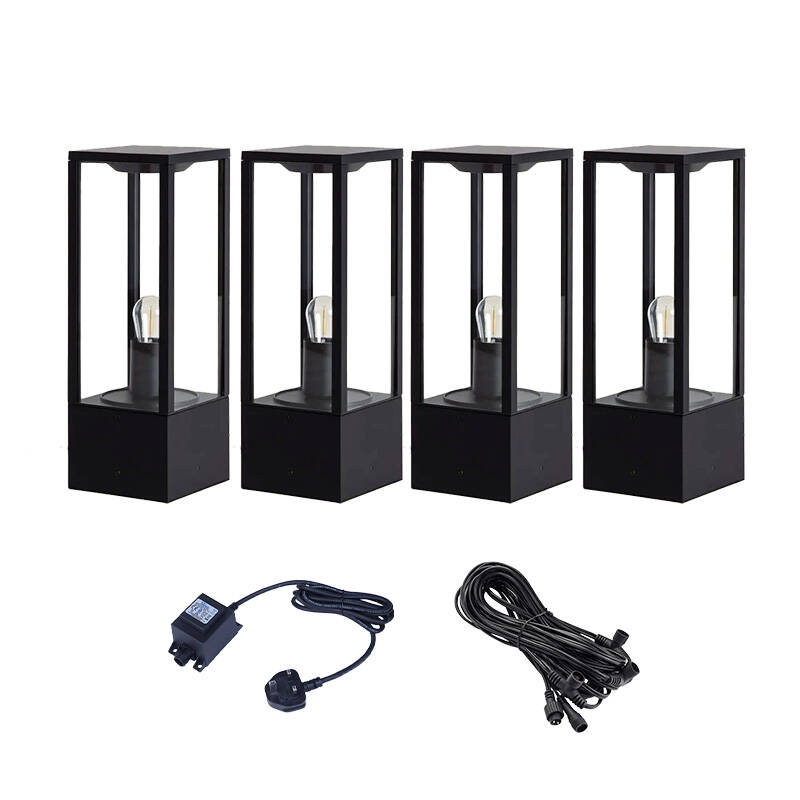Image of EasyFit 12V Garden Lights Aspen LED Pedestal Light Kit 4 Lights