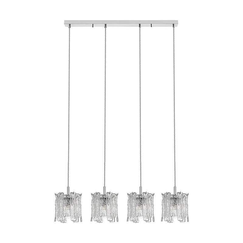 Image of Edit Frosty Glass 4 Light Ceiling Bar Pendant