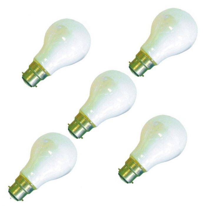 Image of 25W White Coloured GLS Bulbs Bayonet Cap Pack of 10
