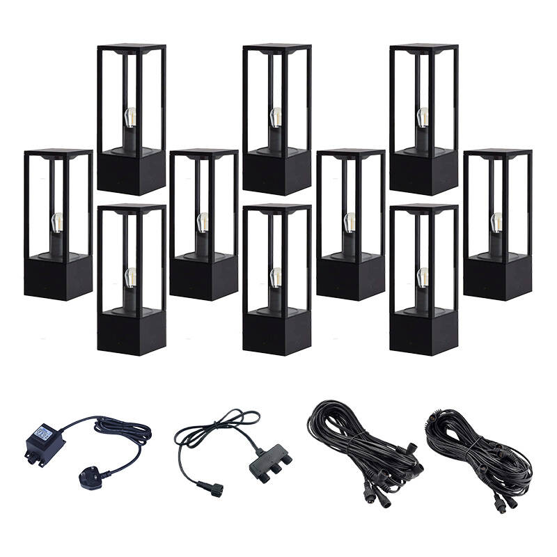 Image of EasyFit 12V Garden Lights Aspen LED Pedestal Light Kit 10 Lights