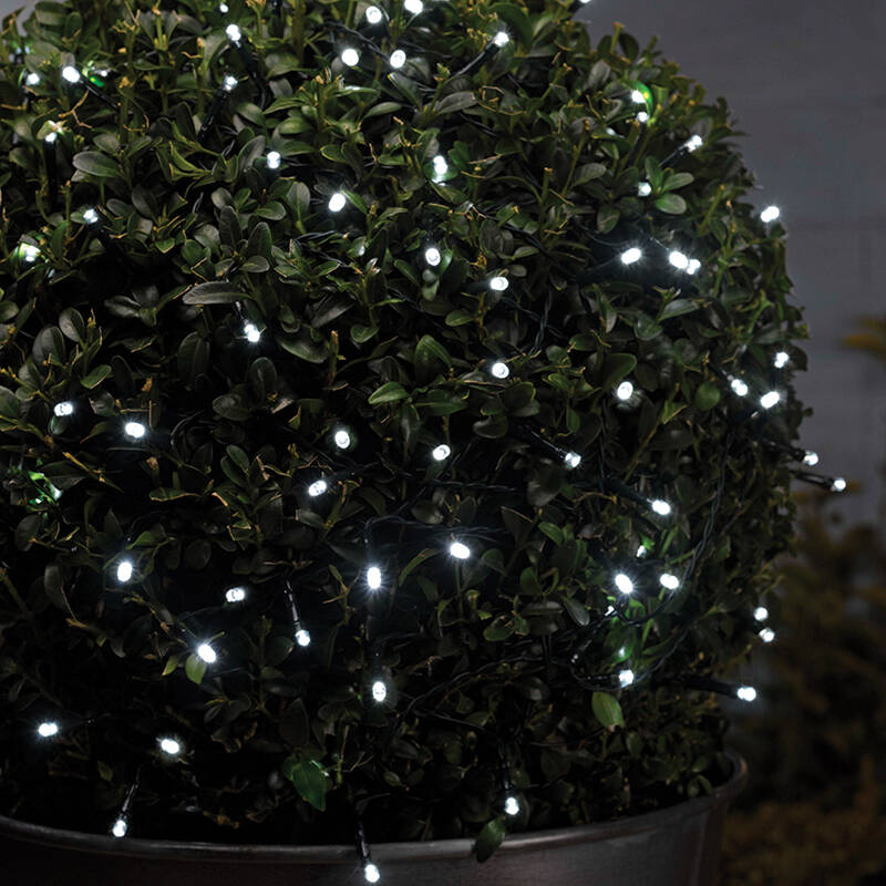Image of White Solar LED String Lights - 200 Lights
