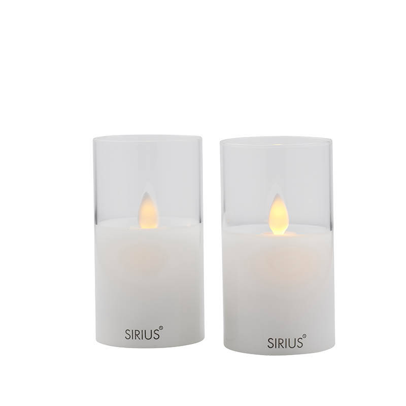 Image of Sirius Ivy Mini Glass Battery Operated LED Candle