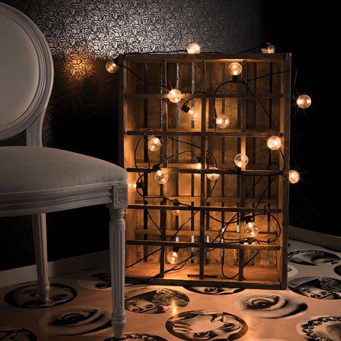 Image of Konstsmide 4.75M Amber LED Globe Festoon Lights
