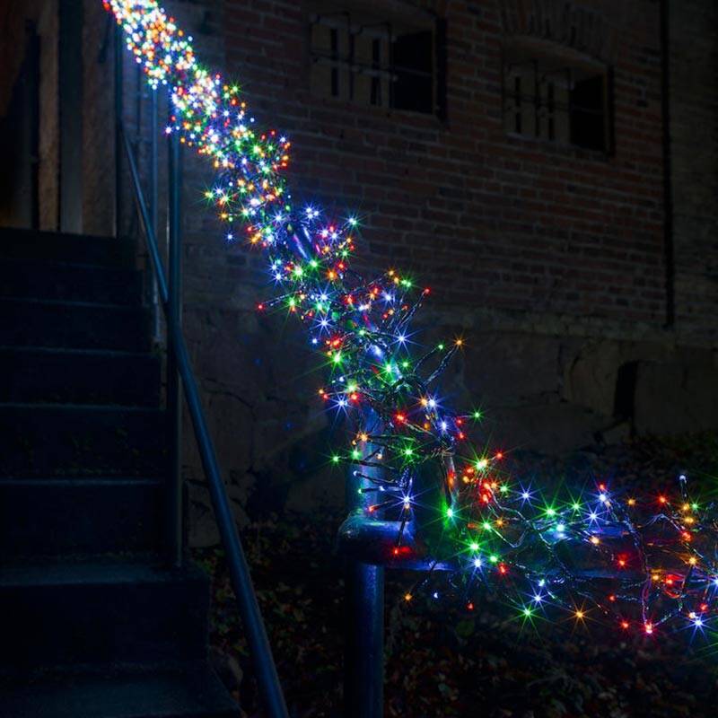 Image of Konstsmide 5.8M Multi Colour LED Multi-Function Cluster String Lights - 768 Lights