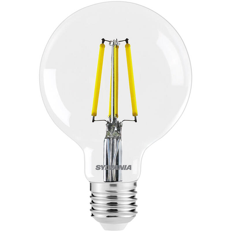 Image of Sylvania 4W Very Warm White LED G95 Globe Bulb Screw Cap