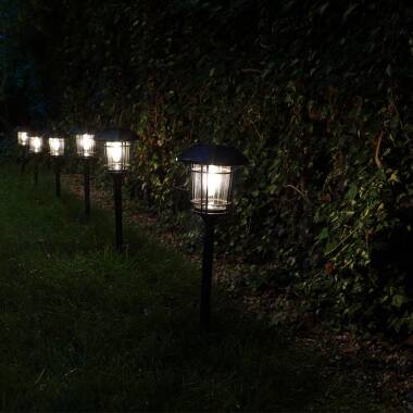 Image of Suri Solar Metal Cage Stake Lights - Set of 2
