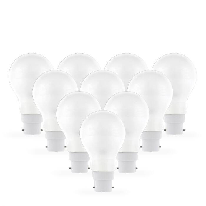 Image of 1W Warm White LED GLS Bulb Bayonet Cap Pack of 10