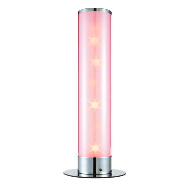 Image of Glow Galaxy Cylinder Colour Changing LED Table Lamp with Remote Control