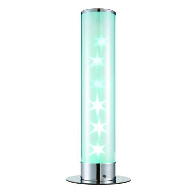 Image of Glow Galaxy Cylinder Colour Changing LED Table Lamp with Remote Control