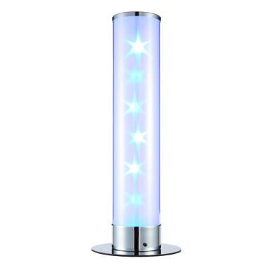 Image of Glow Galaxy Cylinder Colour Changing LED Table Lamp with Remote Control