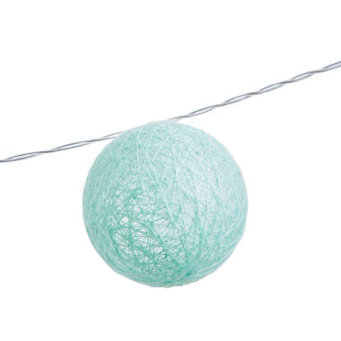 Image of Glow Pom Pom Battery Operated LED String Lights - 20 Lights