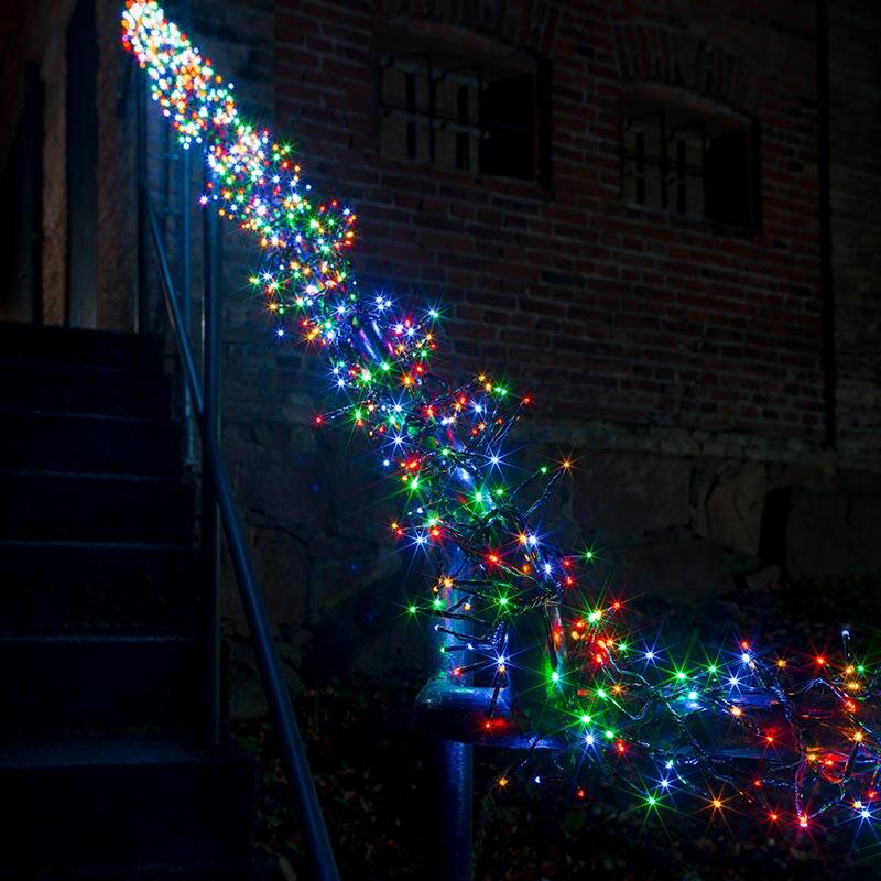 Image of Konstsmide 11.3M Multi Colour LED Multi-Function Cluster String Lights - 1536 Lights