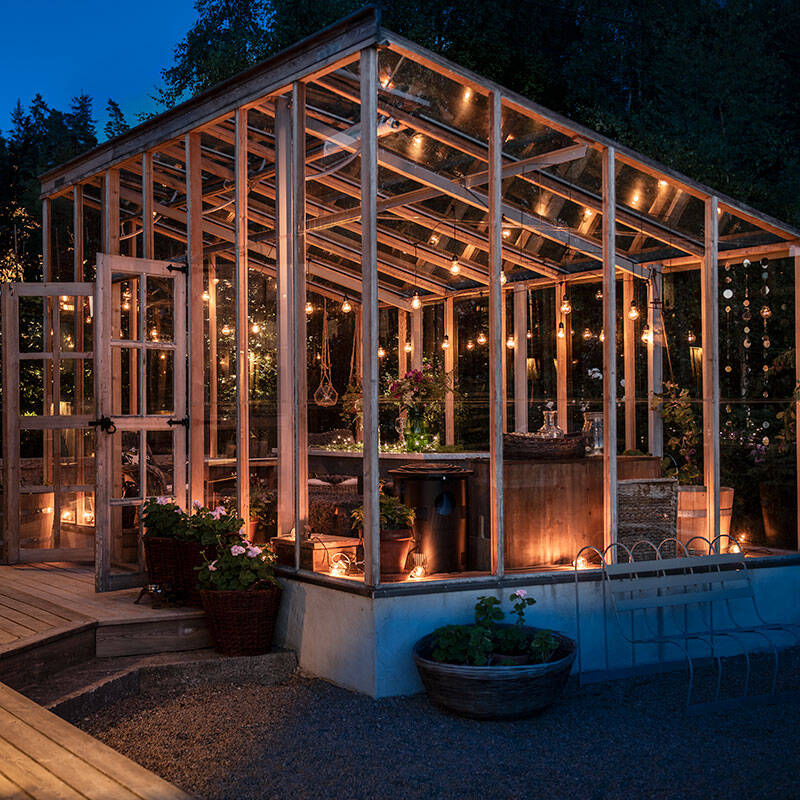 Image of Konstsmide 4.5M Amber LED GLS Hanging Festoon Lights