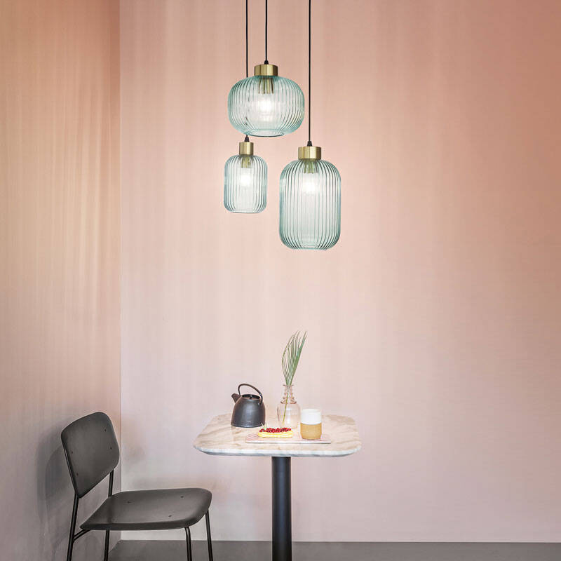 Image of Mint Glass Ceiling Pendant Light